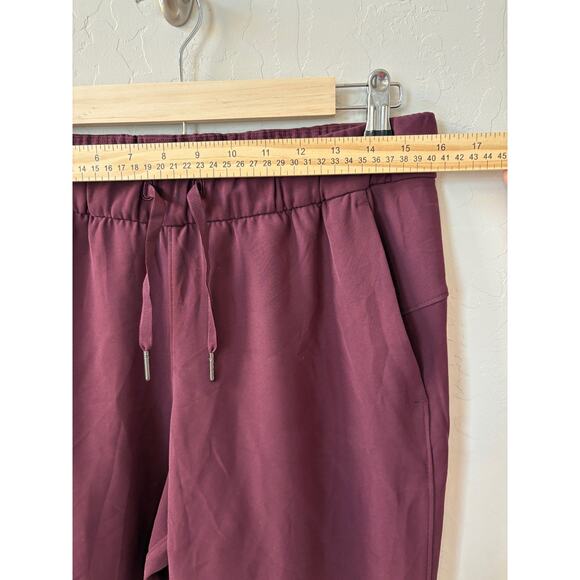 Lululemon Sz 8 On The Fly Jogger Dark Adobe Red Maroon Burgundy Athletic Pant - Picture 7 of 8